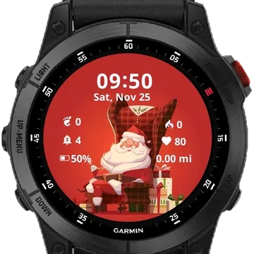 Santa Garmin watch face preview