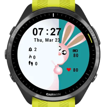 Scary Bunny Garmin watch face preview