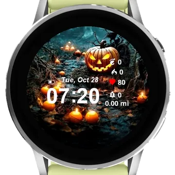 Scary Halloween Garmin watch face preview