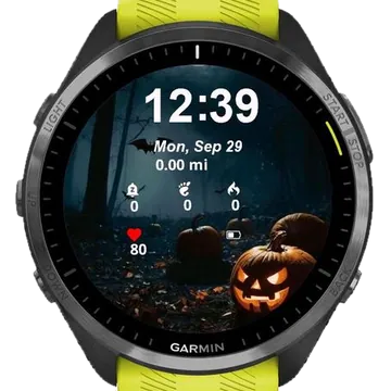 Scary Halloween Garmin watch face preview