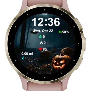 Scary Halloween Garmin watch face preview