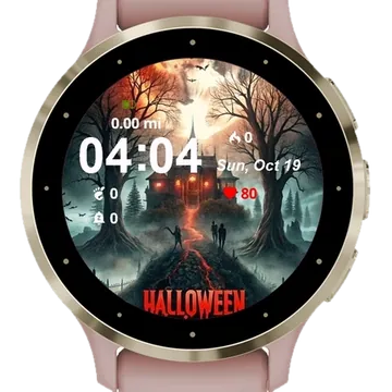 Scary Halloween Garmin watch face preview