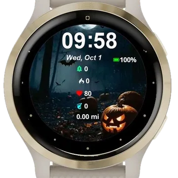 Scary Halloween Garmin watch face preview