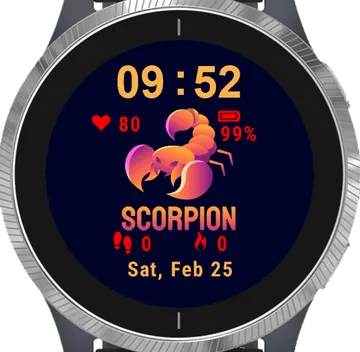 Scorpion Garmin watch face preview