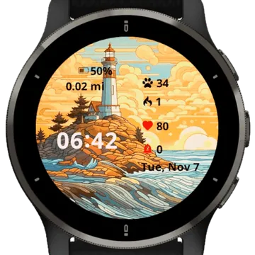 Sea Landscape Garmin watch face preview