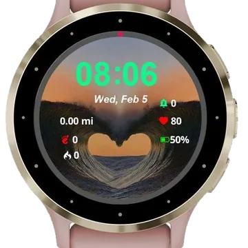 Sea Love Garmin watch face preview
