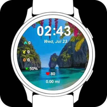 Sea View Garmin watch face preview