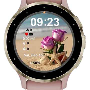 Seaside Elegance Garmin watch face preview