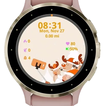Selfie Family Santa Garmin watch face preview