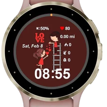 Sending Love Garmin watch face preview
