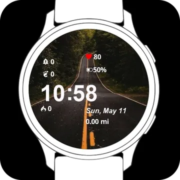 Serene Landscape Garmin watch face preview