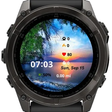 Serene Sunset by the Lake Garmin watch face preview