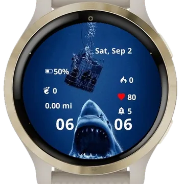 Shark Garmin watch face preview