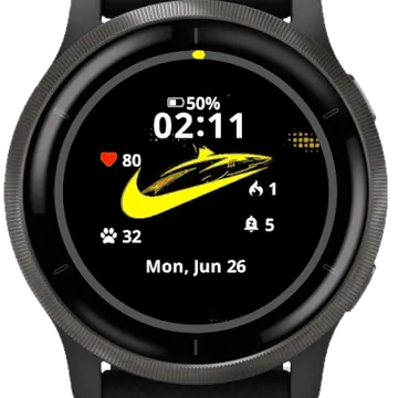 Sharky Garmin watch face preview