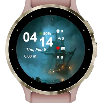 Ship Ocean Light It Garmin watch face preview