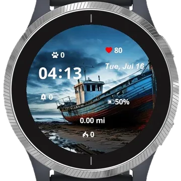 Ship Stormy Sky Garmin watch face preview