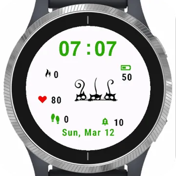 Shopping Cat Garmin watch face preview