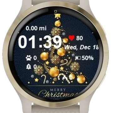 Silent Night Starry Night Garmin watch face preview
