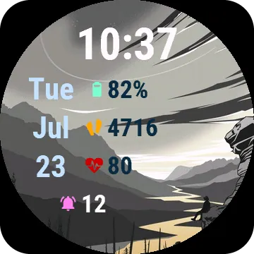 Silent Night Garmin watch face preview
