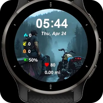 Silent Roads Garmin watch face preview