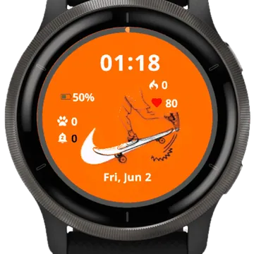 Skateboard Garmin watch face preview