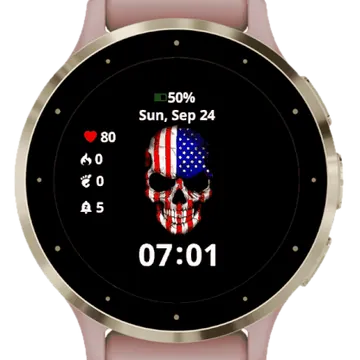 Skull Garmin watch face preview