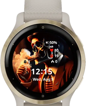 Skull Garmin watch face preview