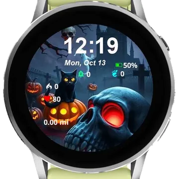Skull and Ghosts Garmin watch face preview