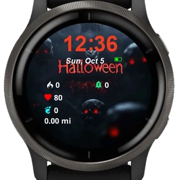 Skull Halloween Garmin watch face preview