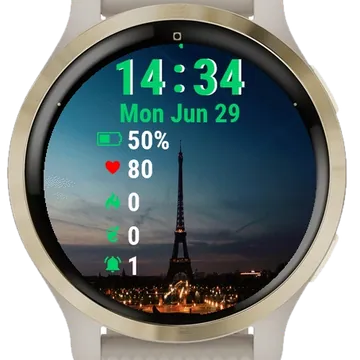 Sky Blue Garmin watch face preview