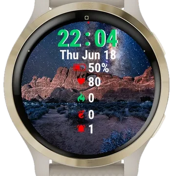 Sky Full Stars Garmin watch face preview