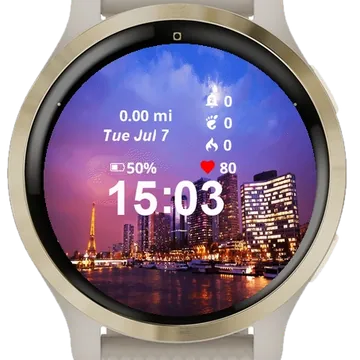 Sky Purple Garmin watch face preview