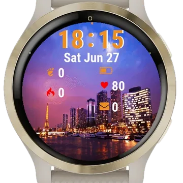 Sky Purple Garmin watch face preview