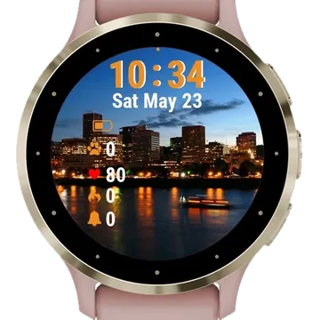 Skyline City Garmin watch face preview