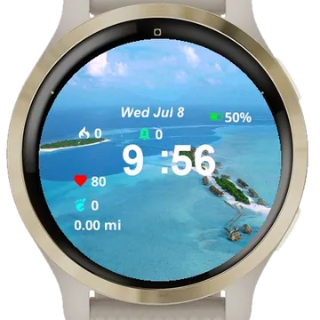 Small Island Middle Ocean Garmin watch face preview