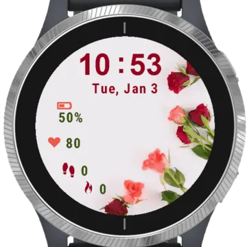 Small Rose Bouquets Garmin watch face preview