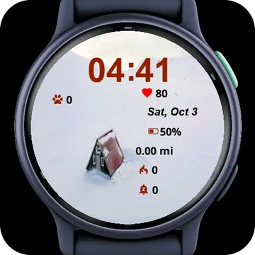 Small Shelter Middle Some Snow Garmin watch face preview