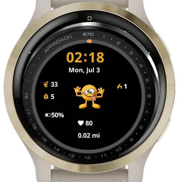 Smiley Face 1 Garmin watch face preview