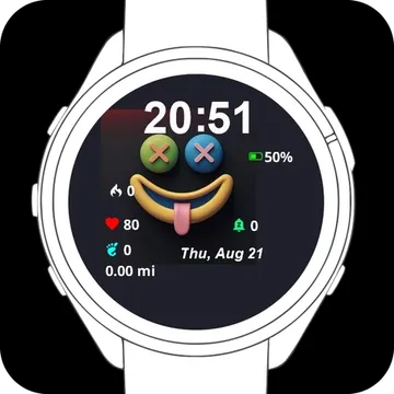 Smiley Face Garmin watch face preview