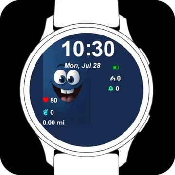 Smiley Face Garmin watch face preview