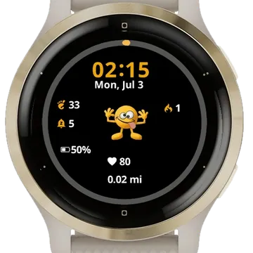 Smiley Face Garmin watch face preview