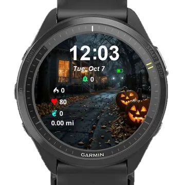 Smiley Halloween Garmin watch face preview