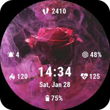 Smokerose Garmin watch face preview