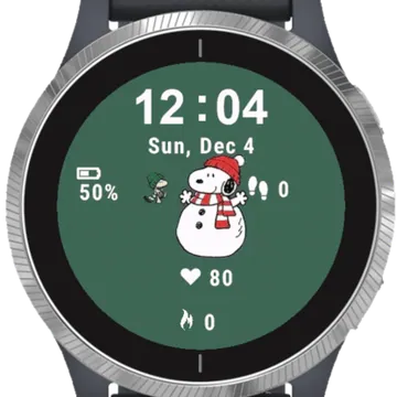 Snoopy Winter Garmin watch face preview