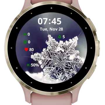 Snow Fact Garmin watch face preview