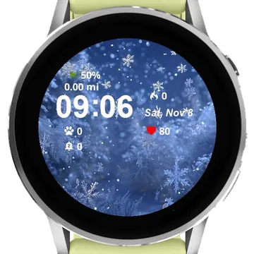 Snow Flake Garmin watch face preview