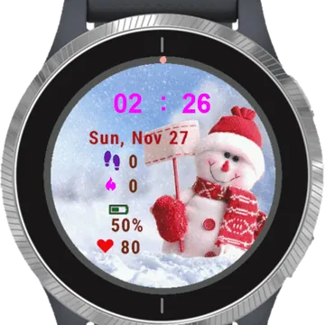 Snow New Year Concepts Garmin watch face preview