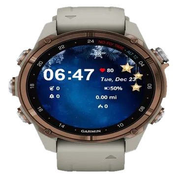 Snow Stars Garmin watch face preview