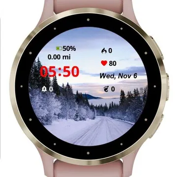 Snow Street Garmin watch face preview