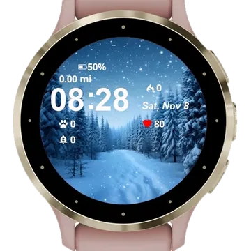 Snowbound Winter Garmin watch face preview
